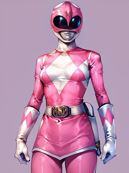 score_9, score_8_up, score_7_up, score_6_up, score_5_up, score_4_up, BREAK
pink bodysuit, white gloves, pink power ranger, pink ranger helmet, 1girl, solo, medium breasts, tokusatsu, mighty morphin power rangers, simple background
<lora:Pink_Ranger_MM:0.8>