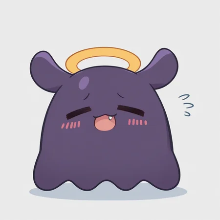 score_9, score_8_up, source_anime, Takodachi, no humans, chibi, octopus, halo, closed eyes, :3, blush, fang, open mouth, simple background, white background, <lora:ChamTakodachiPonyXL:1>