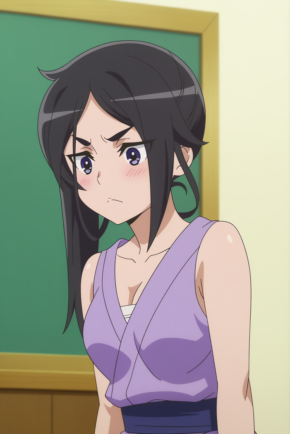 Mikoto Yamato, anime screencap <lora:Danmachi-Mikoto_Yamato-PDXL:0.8>