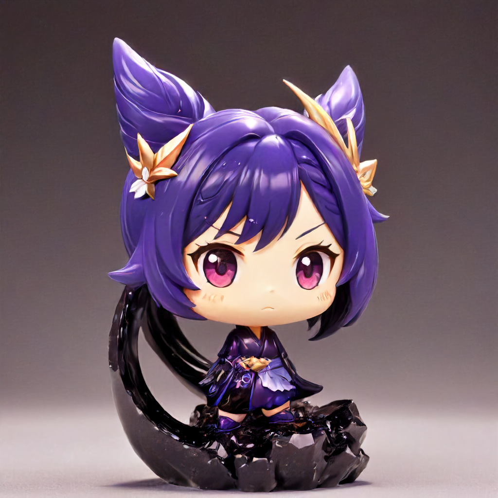 keqing \(genshin impact\) made out of obsidian <lora:Obsidian SDXL:1>    <lora:keqing:1>