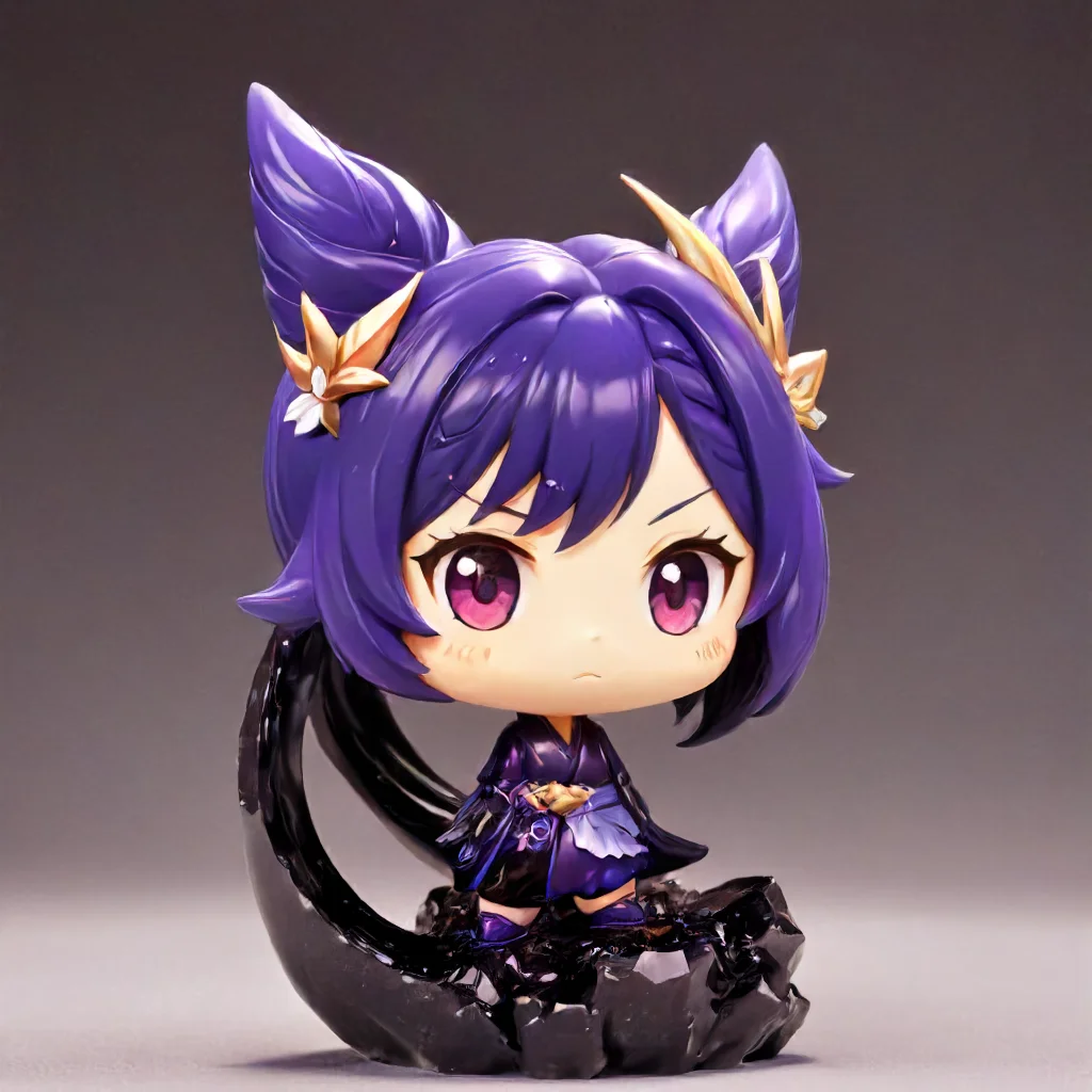 keqing \(genshin impact\) made out of obsidian <lora:Obsidian SDXL:1>    <lora:keqing:1>