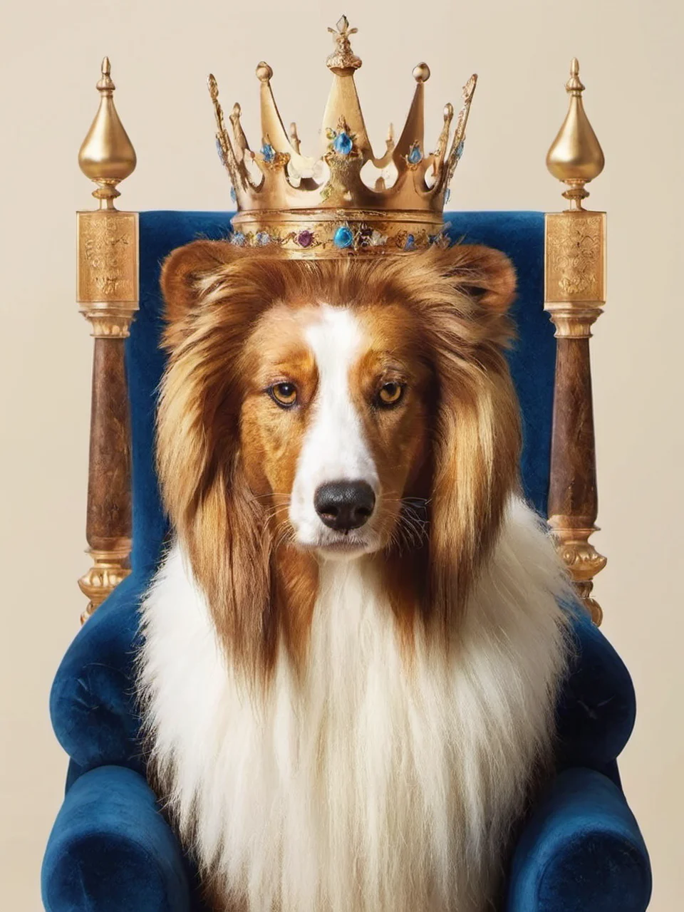 creative bio poster,animal, palace, throne, luxury decoration<lora:åæ:0.8>