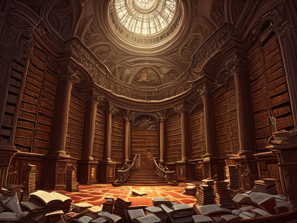painting of an interior old messy library, digital painting. master piece, Highly detailed photography, cinematic lighting, ultra wide angle, 24mm lens,  <lora:Pixel_Art_Thimbled_Weed:1> cartoon style, flat shading, cartoon shading,