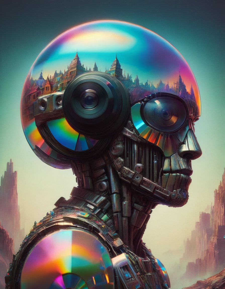 by Zdzislaw Beksinski and by Marc Simonetti, (terragenous , Faded Polaroid Photo but extremely beautiful:1.4), (intricate details, masterpiece, best quality:1.4) , Fortnite Art Style, 3D cartoon, colorful, Fortnite Art Style, , looking at viewer, dynamic pose made of ral-cmpctdsc <lora:ral-cmpctdsc:1>
