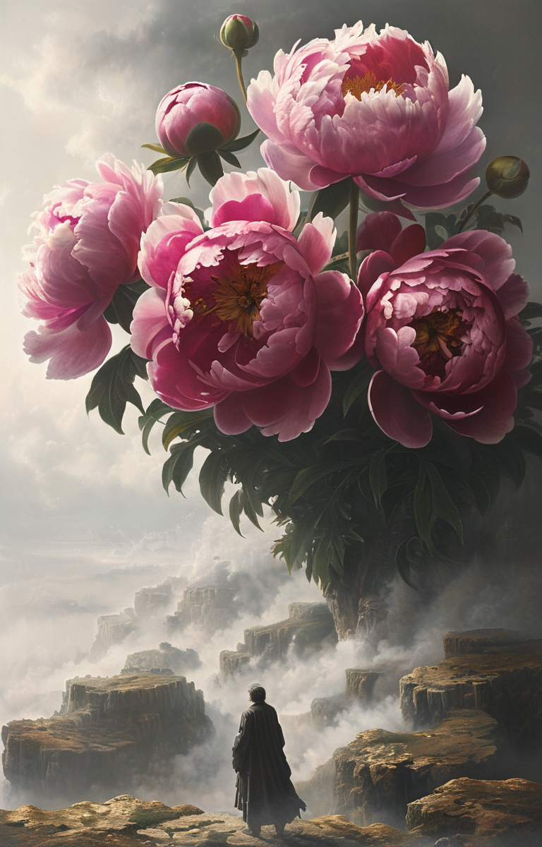masterpiece,best quality,<lora:tbh344-sdxl:0.75>,illustration,style of Simon Schubert decaying peonies