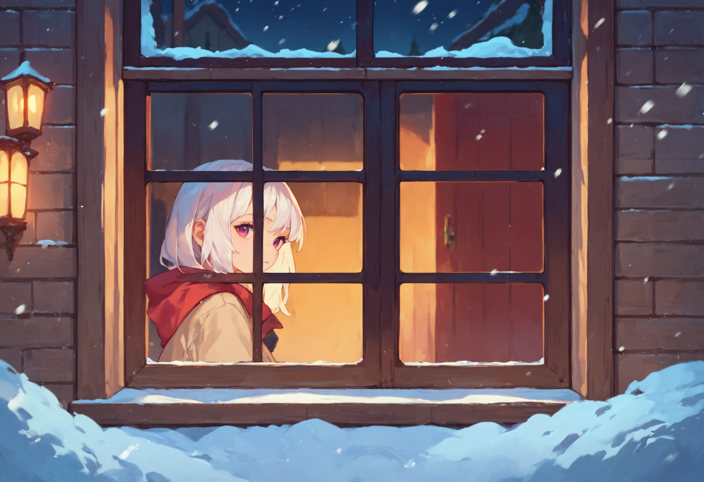 score_9_up score_8_up score_7_up, source_anime, 1girl, white hair, looking at viewer, from outside window, night, snow, from side
<lora:from_outside_window_24re_pony_2_d4:1>