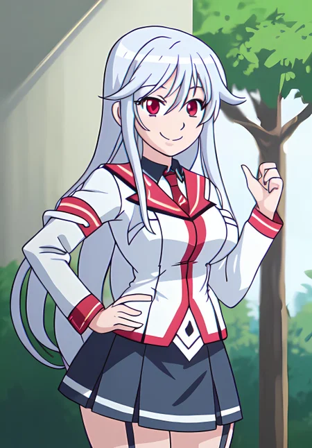<lora:HybridxHeart:0.6>, AineSchool, smile, solo