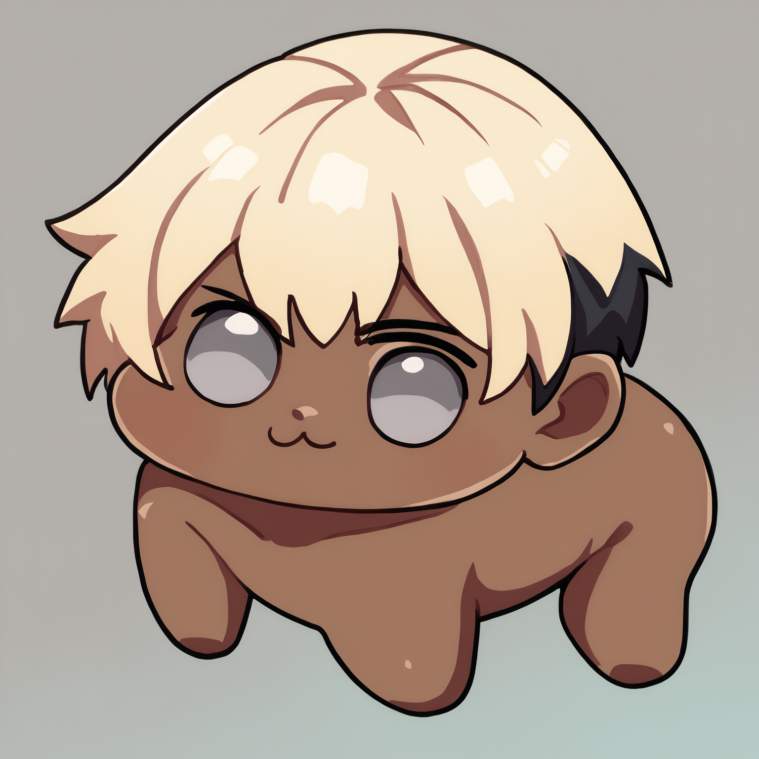 score_9, score_8_up, score_7_up, 1girl, krissgt, dark-skinned female, grey eyes, very short hair, two-tone hair,
<lora:Doro_X_PDXL_V1:1.0>, doro, creature, :3, chibi, no humans, four legs, solid circle eyes, no pupils, all fours, solo,
simple background, 
<lora:Kris-SgtCrisis-PDXL_V1-Manityro-CAME:1.0>,
