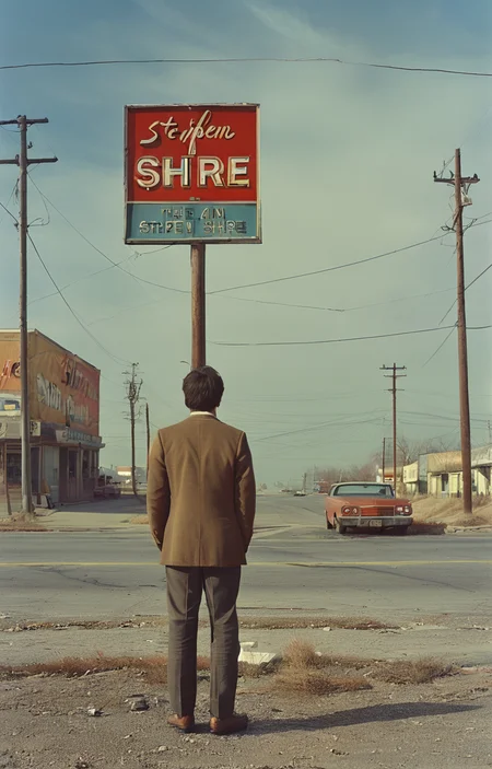 masterpiece,best quality,<lora:tbh172-sdxl:0.9>,illustration,style of Stephen Shore