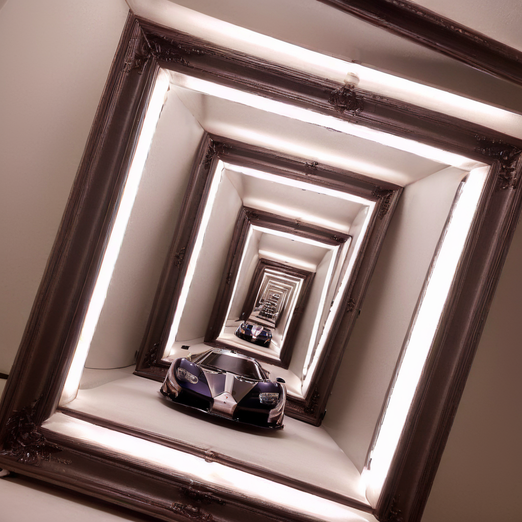 framex car in a picture frame, very detailed, professional shot, professional light<lora:framex:1>