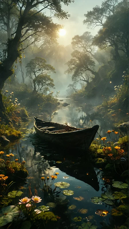 stained glass style a slumbering dreamweaver reclines upon a moss covered islet, surrounded by a halo of soft luminescence that seeps from the wispy tendrils of fog curling around its form like a gentle lover's caress. the dreamer's eyes are half closed, their gaze drifting lazily towards the surface of a glassy lake, where ripples of gold and copper disturb the otherwise perfect reflection of the mist shrouded peaks rising in the distance. as the dreamweaver's hand darts across the water, a scattering of moon petaled flowers floats to the surface, releasing their sweet fragrance into the still air, while a office of silver tailed fish weave through the depths, their gentle splashing creating a soothing melody that seems to harmonize with the dreamer's very breath. . vibrant, beautiful, translucent, intricate, detailed
many details, extreme detailed, full of details,
Wide range of colors., Dramatic,Dynamic,Cinematic,Sharp details
Insane quality. Insane resolution. Insane details. Masterpiece. 32k resolution.
<lora:add-detail-xl:0.95> <lora:dvr-lnds-sdxl:0.3> dvr-lnds-sdxl <lora:MJ52:0.25> <lora:ral-apoctvisn-sdxl:0.3> ral-apoctvisn <lora:zavy-cntrst-sdxl:0.35> dark, chiaroscuro, low-key <lora:zavy-rmlght-sdxl:0.41> zavy-rmlght <lora:SDXLFaeTastic2400:0.225>
