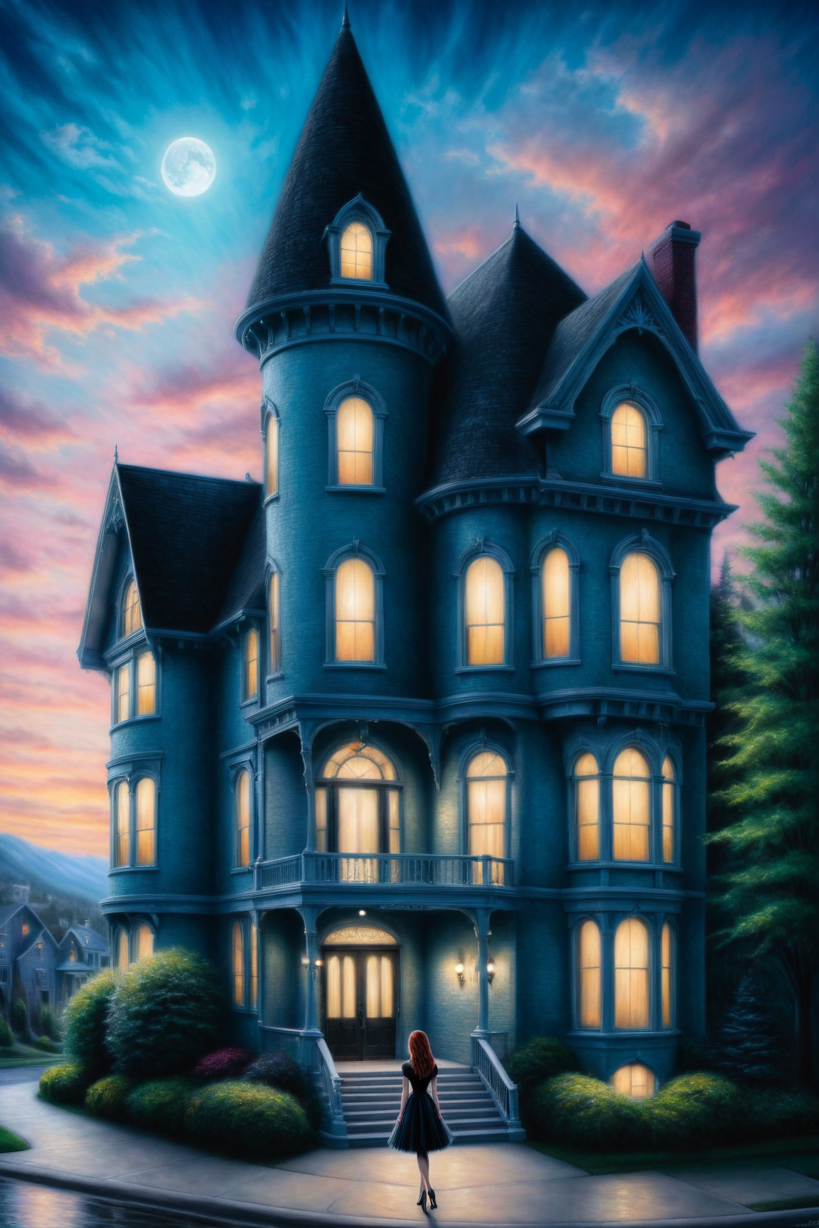 by  Thomas Kinkade  and  Kelly Vivanco  in the style of  Lori Earley  ,   building  ,  digital oil pastel on canvas<lora:oil_pastel:1.00> of a cinematic photo <lora:juggernaut_cinematic:1.00>   <lora:more_art:0.30><lora:clothing_slider:2.00><lora:great_lighting:1.30><lora:aesthetic:1.15><lora:photorealistic_portrait:1.25><lora:RMSDXL_Enhance:0.45><lora:RMSDXL_Creative:0.35><lora:RMSDXL_Photo:0.45><lora:RMSDXL_Darkness_Cinema:0.50><lora:XDetail_heavy:0.45><lora:perfect_eyes:0.15><lora:perfect_hands:0.15><lora:midjourney:-0.15><lora:looking_at_viewer:0.75><lora:dpo:0.25>