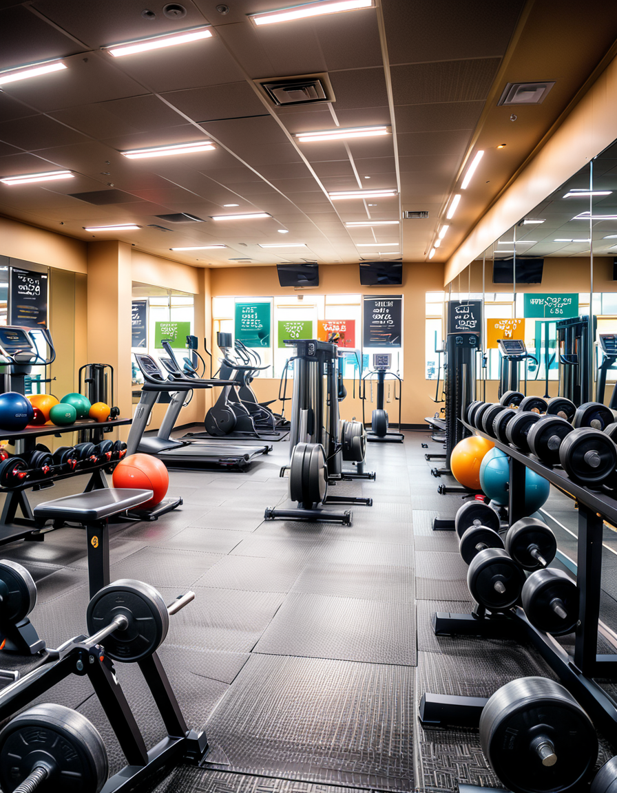 A realistic photograph of a modern gym interior,Gymn4s3, featuring a spacious, clean, and well-lit environment. The gym is equipped with a variety of high-quality fitness machines, including treadmills, stationary bikes, and weightlifting equipment. Along one side of the room, there are racks of free weights neatly organized by size, and a set of colorful kettlebells and medicine balls on display.
The floor is covered with black rubber mats for safety, and mirrors line the walls, creating a sense of openness and allowing people to monitor their form. In the background, a designated area with yoga mats and resistance bands is visible, separated slightly for group activities. Bright LED ceiling lights provide even illumination, and large windows let in natural sunlight, with views of a cityscape or a green park outside.
A few water dispensers, potted plants, and motivational posters with fitness quotes are scattered throughout, adding a welcoming and energetic atmosphere. The overall vibe is modern, clean, and vibrant, inspiring energy and focus for exercise.<lora:SDXLFaeTastic2400:0.4> <lora:extremely_detailed:0.4> extremely detailed, <lora:Gymn4s3:1>, Masterpiece,best quality,hi res,8k,hi res,8k,award winning,(sharp focus, intricate, highly detailed),