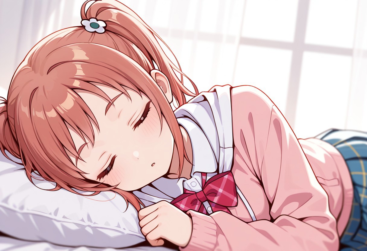 masterpiece, best quality, 32k, high resolution, absurdres, honoka kanami, sleeping