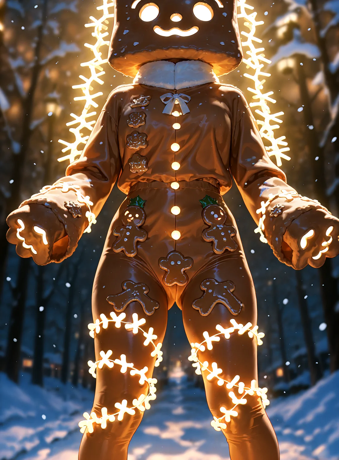 masterpiece, best quality, amazing quality, very aesthetic, absurdres, newest, volumetric lighting
gingerbread, snowing, merry, Gingerbread woman, <lora:Gingerbread_Man:0.6>,
masterpiece, best quality, amazing quality, very aesthetic, absurdres, newest, volumetric lighting , <lora:cfg_scale_boost:0.6>