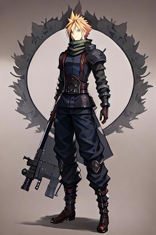 cloud strife, shinra_infantry_uniform