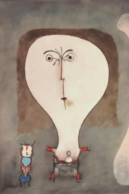 paulklee1 painting.
An abstract portrait of a person with a large, oval-shaped head, a smooth, rounded face, and a tiny body.
<lora:paulklee1_cap_d8a4e12:1.0><lora:839867789725473934:0>
