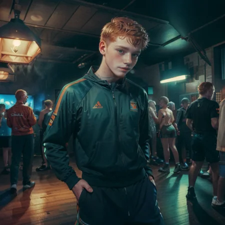 <lora:dg_Finn:1> dg_Finn-wearing-a-tracksuit-dancing-at-a-nightclub-(Faded-photo-:1.3)-Analog-old-faded-photo-old-polaroid-film-grain-high-quality-warm-colors-colorful <lora:add_detail_v5:0.8> <lora:Polaroid669:0.8> <lora:color_temperature_slider_v1:1> OverallDetail <lora:Volumetric Lighting_20230531200634:0.2> volumetric-lighting-backlight-rim-light <lora:epi_noiseoffset2:0.25>