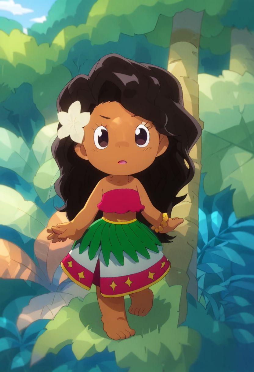score_9, score_8, score_7, rwleiko, day, bracelet, upper body, frown, skirt,
open mouth, nature, looking at viewer, barefoot, strapless