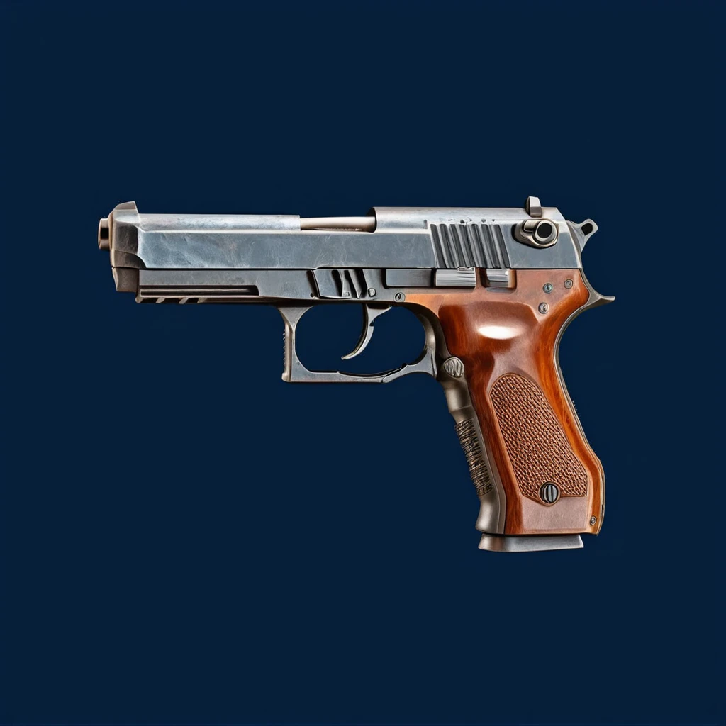 (handgun showcase) <lora:54_handgun_showcase:1.1>
Navy blue background,
high quality, professional, highres, amazing, dramatic,
(Post-apocalyptic wasteland and rusted structures:0.5),