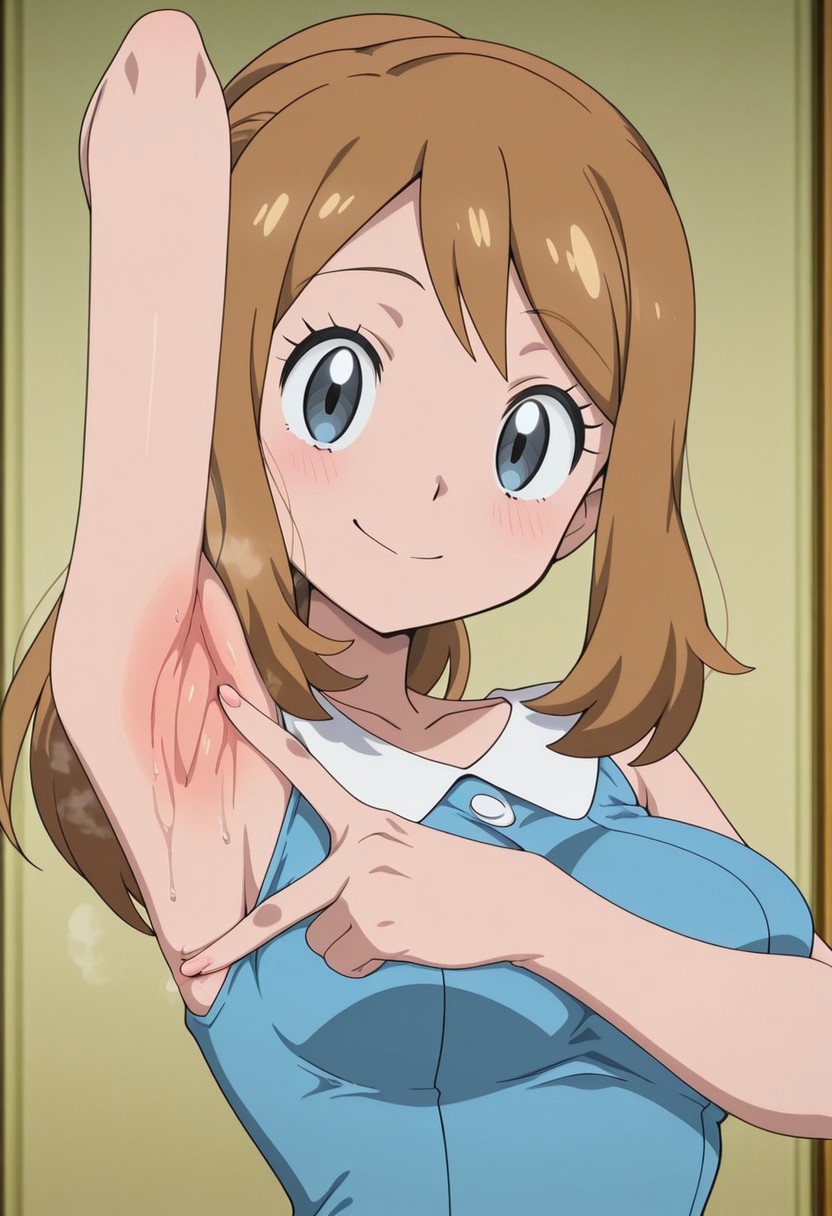 Spread_Armpit,serena(pokemon),,masterpiece,amazing quality,best quality,anime screencap