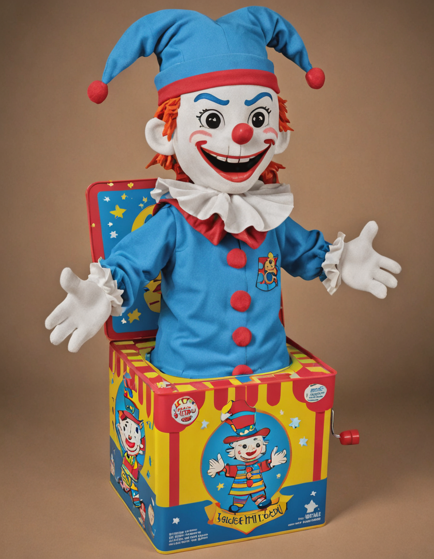 HDR photo of jackinthebox toy, . High dynamic range, vivid, rich details, clear shadows and highlights, realistic, intense, enhanced contrast, highly detailed,  <lora:Jack-In-The-BoxXl:1>