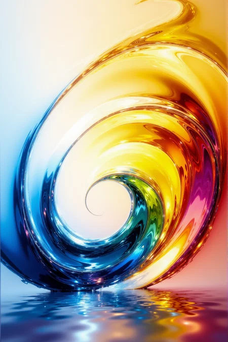 <lora:Vibrantly_Abstract_style:1.0> VibrantlyAbstract style. A fluid glass swirl curves with a graceful sinusoidal-like motion.