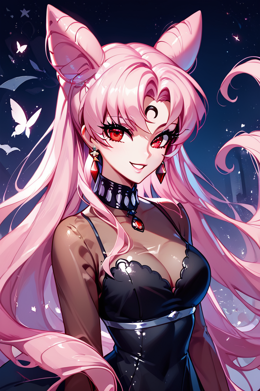 score_9, score_8_up, score_8, large breasts, (curvy), cute, eyelashes,       ,,, , ,,,  zzBlckLdy, red eyes, pink hair absurdly long hair, pink hair, absurdly long hair, see-through, black dress,   <lora:BlackLady_PDXL_v4:0.8>,        ,,,, BREAK, ,,, upper body, smile, looking at viewer, ,,, shiny skin, <lora:ProAnime_PDXL_v1:0.8>, night, soft shadows, moonlight reflecting off skin, whisper of wind, ,,, embedding:zPDXL, Expressiveh, <lora:SDXLFaeTastic2400:0.5>, <lora:Expressive_H-000001:0.4>,