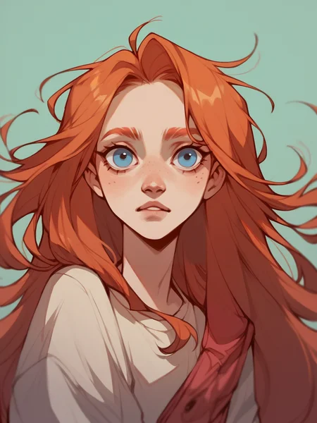 score_9, score_8_up, score_7_up, score_6_up, score_5_up, <lora:tamaytkaXLP:1> tamaytka, 1girl, long hair, blue eyes, ginger
