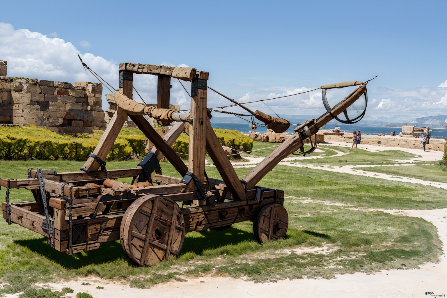(masterpiece, best quality:1.2), ultra-detailed, catapult, (realistic:1.5),  <lora:EdobMedievalCatapult_v1.0:1>