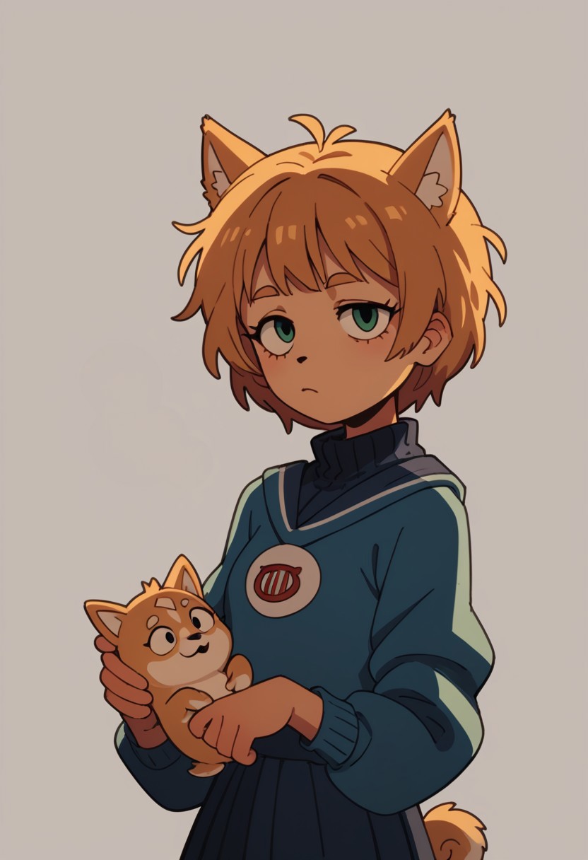 flat color, score_9, score_8_up, score_7_up, score_6_up, score_5_up ,shiba inu