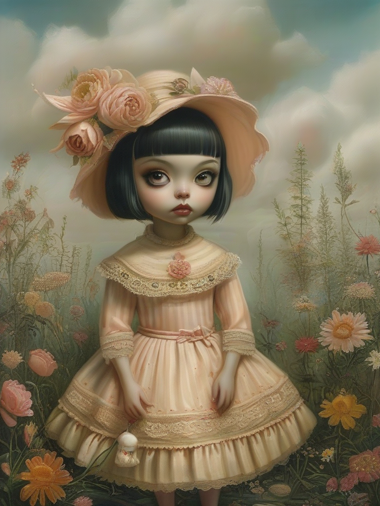 masterpiece,best quality,portrait of boy,Style of Mark Ryden,digital painting,<lora:tbh76-sdxl:1>,