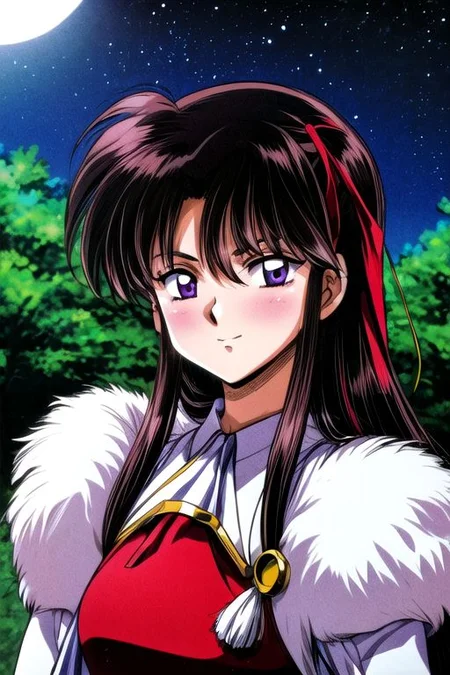 best quality 1girl Setsun4 solo long hair, (night time) forest background black hair very long hair purple eyes multicolored hair armor, small, (fur trim) (medium body),<lora:EMS-179-EMS:0.800000>,<lora:EMS-293862-EMS:0.800000> bow, hair_bow, hair_tubes, red_bow, brown_hair, long_hair, bangs, ascot, frilled_bow, yellow_ascot, blush, smile, hair_between_eyes, athletic, armor, miko, strengthmda, Smiling, happy, dragoon helmet, (helmet)