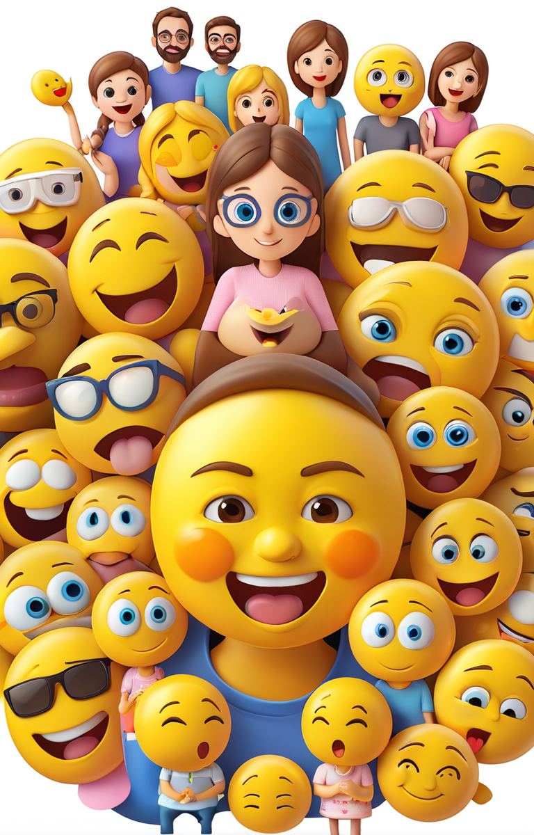 masterpiece,best quality,<lora:tbh374-sdxl:0.6>,illustration,style of emoji,emoji sheet portrait of family