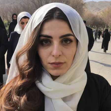 phone photo of iranian woman in tehran uploaded on snapchat