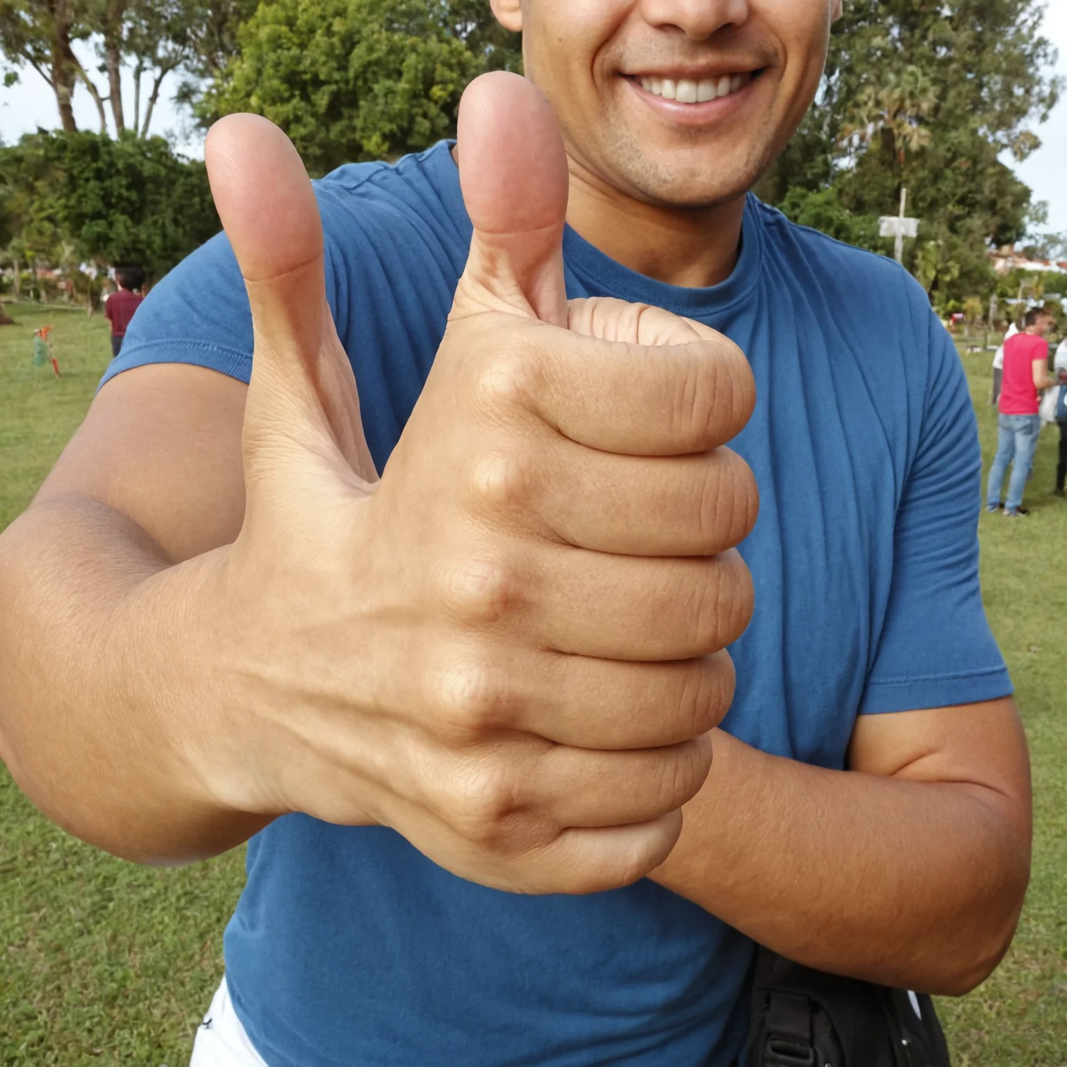 Close-up, thumbs-up