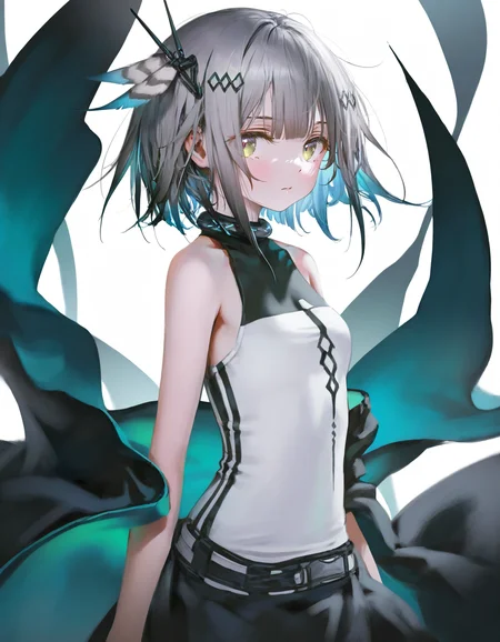 greythroat,1girl,solo,looking at viewer,simple background,white background,cowboy shot,<lora:greythroat:1>,, masterpiece, best quality, very aesthetic, absurdres,newest, incredibly absurdres,, artist:yonchan,artist:yoneyama_mai,artist:Fujiyama,artist:shion_(mirudakemann),artist:tekito_midori,artist:chiaroscuro,artist:chen_bin,artist:tokkyu,artist:agm,artist:ke-ta,artist:wlop,artist:sho \(sho lwlw\),artist:liduke,artist:haori_io,artist:As109,artist:rurudo,artist:date_\(senpen\),