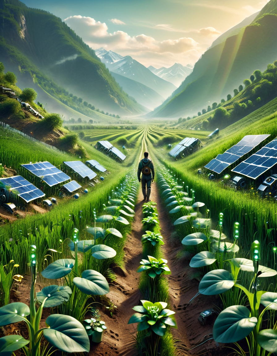 cinematic still mechplantslora, landscape, valley, field, biotech, 1man . emotional, harmonious, vignette, 4k epic detailed, shot on kodak, 35mm photo, sharp focus, high budget, cinemascope, moody, epic, gorgeous, film grain, grainy, mechplantslora, landscape, valley, field, biotech, 1man,Cinematic Lighting, Dramatic lighting, high contrast, detailed shadows, high-resolution, mechplantslora, landscape, valley, field, biotech, 1man, futuristic, dramatic ambient light, cinematic, professional, artistic, emotional, highly detailed, sharp focus, cool color, symmetry, beautiful, perfect, pretty, innocent, full detail, inspired, famous, fine, epic, stunning, amazing, gorgeous, brilliant, pure, colorful, very
