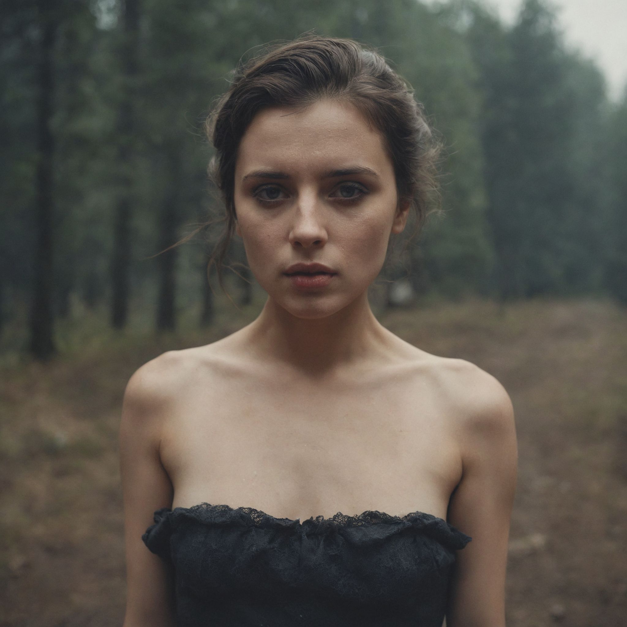cinematic still, style of Alessio Albi, A fair-skinned woman. 35mm photograph. emotional, harmonious, vignette, highly detailed, high budget, bokeh, cinemascope, moody, epic, gorgeous, film grain, grainy