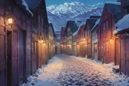in the style of <lora:howllatentDADAP4:1> , scenery, night, town