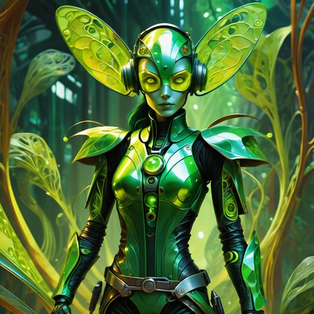 DonML34fXL (dynamic female ,Thief,Exobotanist ), <lora:DonML34fXL-000004:0.8>