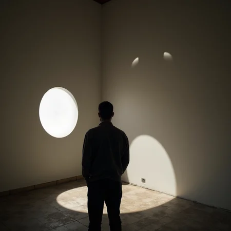 <lora:casting shadows style v1:1>
a man staring at viewers in a room with circular shadow dotes casting shadows style