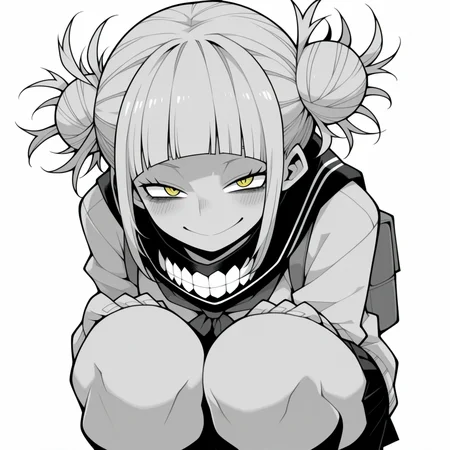 1girl, solo,
Toga Himiko, My Hero Academia, ,
simple background, white background, (:1.3) smile seductive pose, (squatting , looking at viewer ,
,
<lora:DarkfireStyle19:1.25>