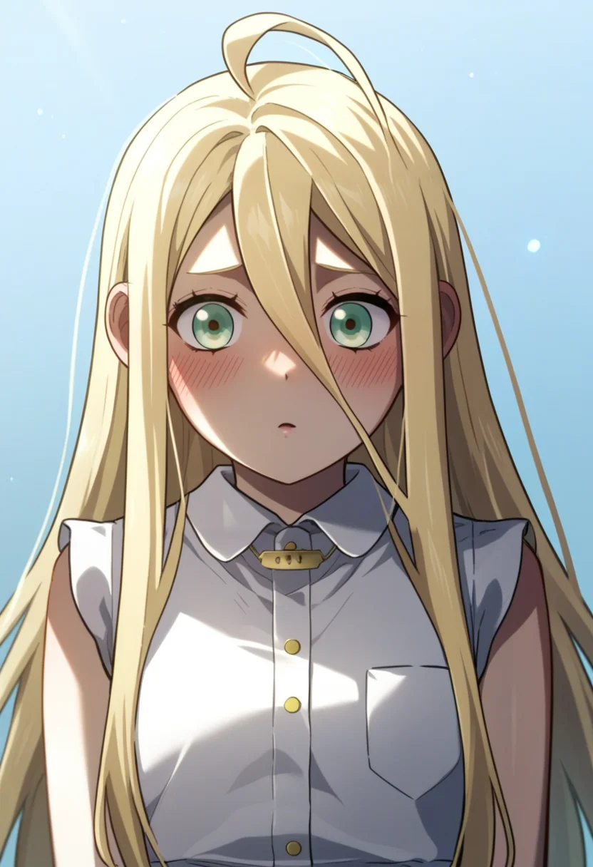 score_9, score_8_up, score_7_up, , <lora:add-detail-xl:3>,
BREAK
<lora:peri:0.8>, peri, green eyes, blonde hair, long hair, hair between eyes, ahoge, white dress, 
BREAK
solo,
blush,