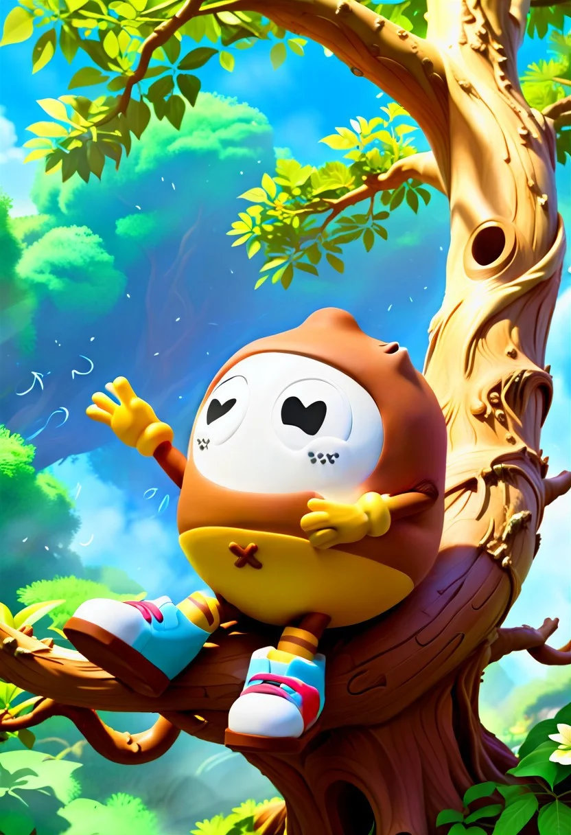 score_9, score_8_up, score_7_up, score_6_up, easynegative, ng_deepnegative_v1_75t,
tree, outdoor activity, hands raised, no human, raising right hand to say a song, laying down, ^^, kiki, profile, sitting on the branch of a tree, looking at birds, sitting three-quarters sideways, floating, cheering, X-shaped navel (brown),