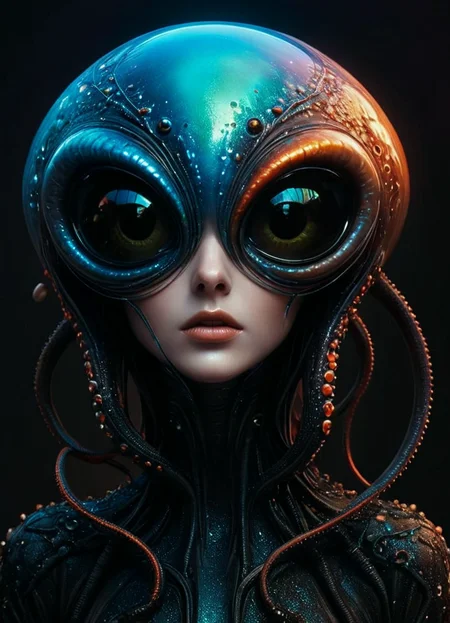 Ombre color scheme of neon blue, neon pink, neon yellow, neon green, neon orange, cinematic photo cinematic photo big eyed alien, Tentacle  mosquito  dark gray and bronze, online sculpture, naoto hattori, jeremy lipking, dark sky-blue and orange neon glitch, subsurface scattering, Photorealistic, Hyperrealistic, analog style, realistic, film photography, soft lighting, heavy shadow, 35mm photograph, film, professional, 4k, highly detailed  <lora:GigerRainbowXL:0.49> g1h3r, <lora:linquivera:0.38> linquivera, liiv1 <lora:Melting_world:0.36> <lora:envyStarlight_v10:0.8> <lora:fx-monsters-XL:0.36>,, subsurface scattering, Photorealistic, Hyperrealistic, analog style, realistic, film photography, soft lighting, heavy shadow, 35mm photograph, film, professional, 4k, highly detailed