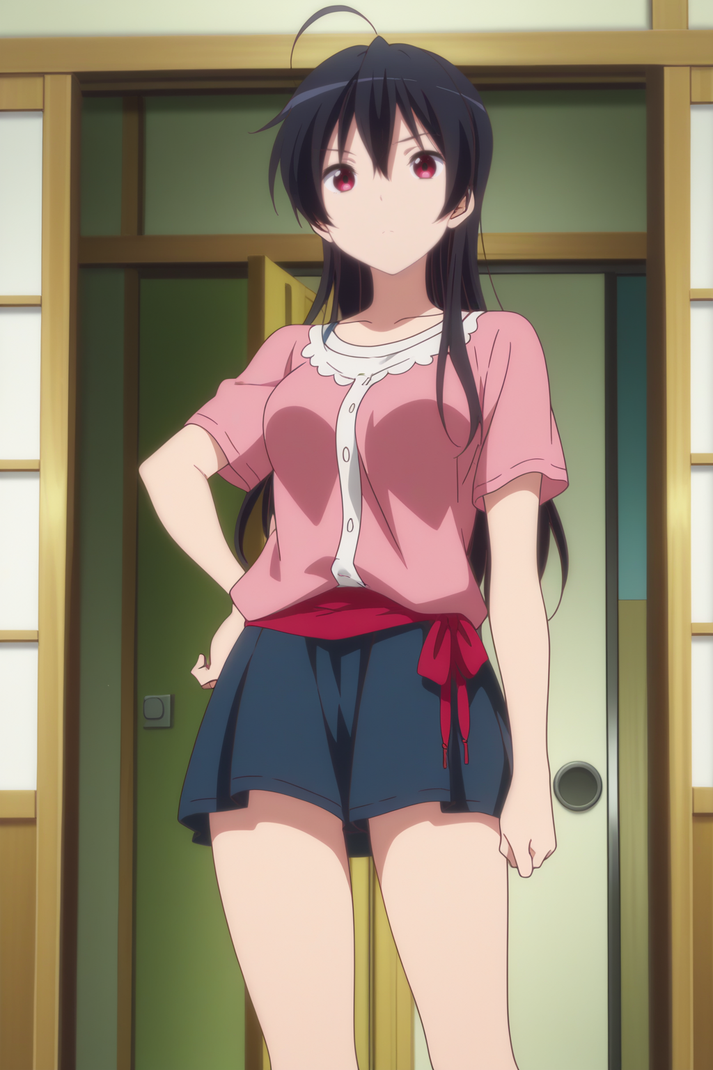anime coloring, perfect composition, official art, masterpiece, Touka Takanashi <lora:Chuunibyou_demo_Koi_ga_Shitai_-_Touka_Takanashi_-_illustrious:0.8>