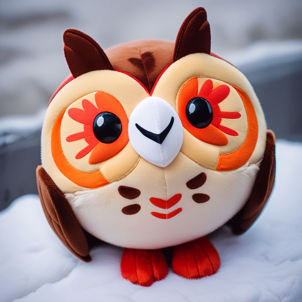 score_9, score_8_up, score_7_up, pikaole, no humans, animal focus, (owl:1.05), fur, full body, solo, blurry background, (plush doll:0.8), cute, rating_safe, source_furry, pikaole, source_photorealistic