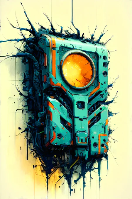 no time to explain, 8k, war zone, damage, melancholic, clean, minimalism, vector, glowing neon, <lora:artfullyCHEERUP_SDXL_V1:0.8>, <lora:Neon_Cyberpunk_Impressionism_SDXL:0.8>, <lora:artfullyECHELIER_SDXL_V1:0.8>, <lora:Paul_Chadeisson:0.8>, <lora:- SDXL - hevy_armored_mechvari_V1.5:1>