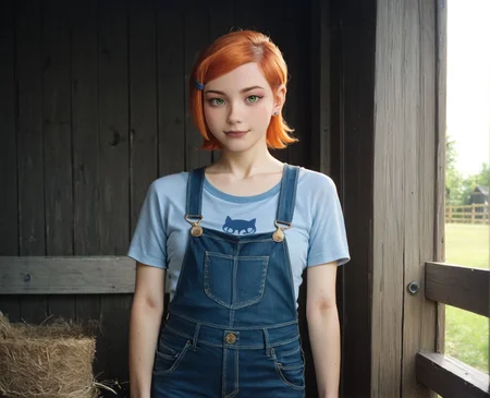 score_9, score_8_up, score_7_up, realistic, irl, photo, realism, ASCII Masterpiece, photorealistic, farm, 1girl,
BREAK, gwen tennyson \(ben10\), overalls